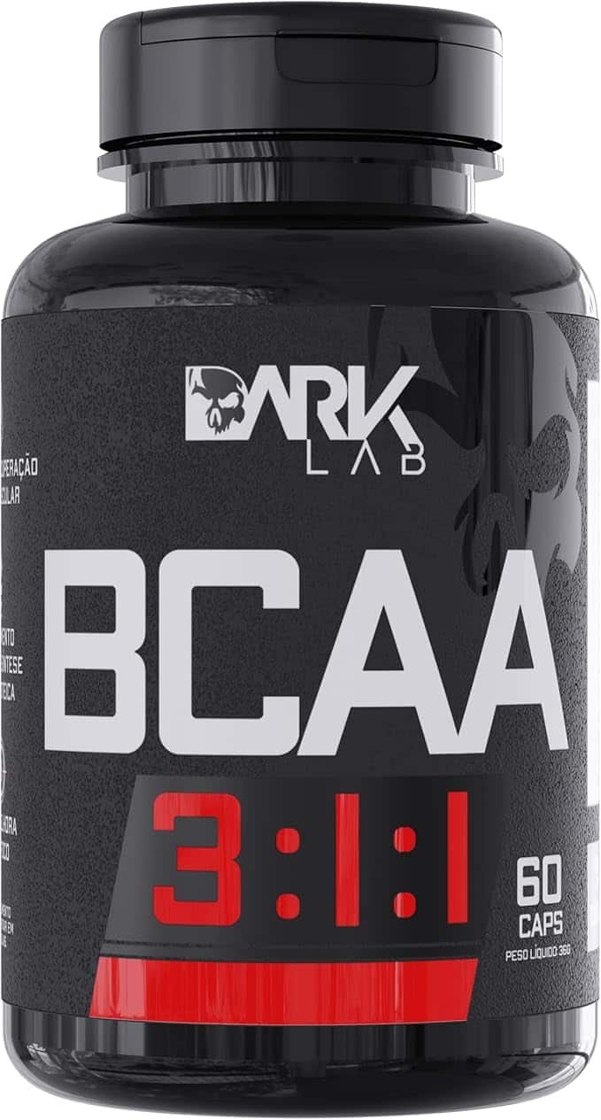 BCAA Dark Lab, 60 Cápsulas, Aminoácidos, Recuperação Muscular BCAA 3:1:1 Dark Lab, 60 Cápsulas, Aminoácidos, Recuperação Muscular - Imagem 1