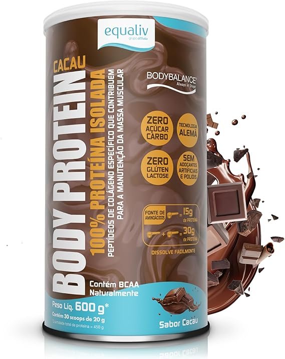 BODY PROTEIN SABOR CACAU - 600 G - EQUALIV BODY PROTEIN SABOR CACAU - 600 G - EQUALIV - Imagem 1