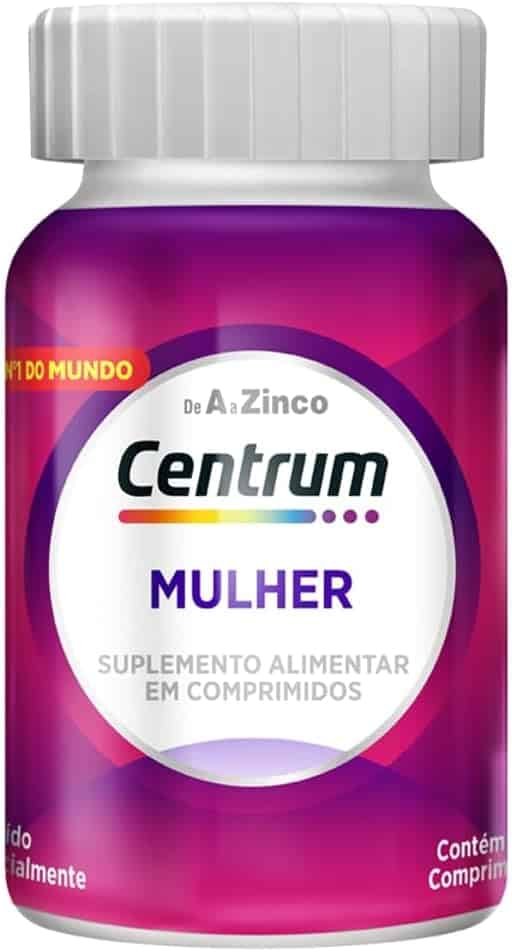Centrum Mulher Multivitaminico Diário, com Magnésio, Vitamina D e Vitamina B12, 60 Comprimidos Centrum Mulher Multivitaminico Diário, com Magnésio, Vitamina D e Vitamina B12, 60 Comprimidos - Imagem 1