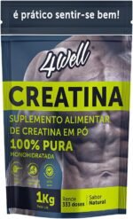 Creatina Monohidratada 4well 1Kg Sabor Natural