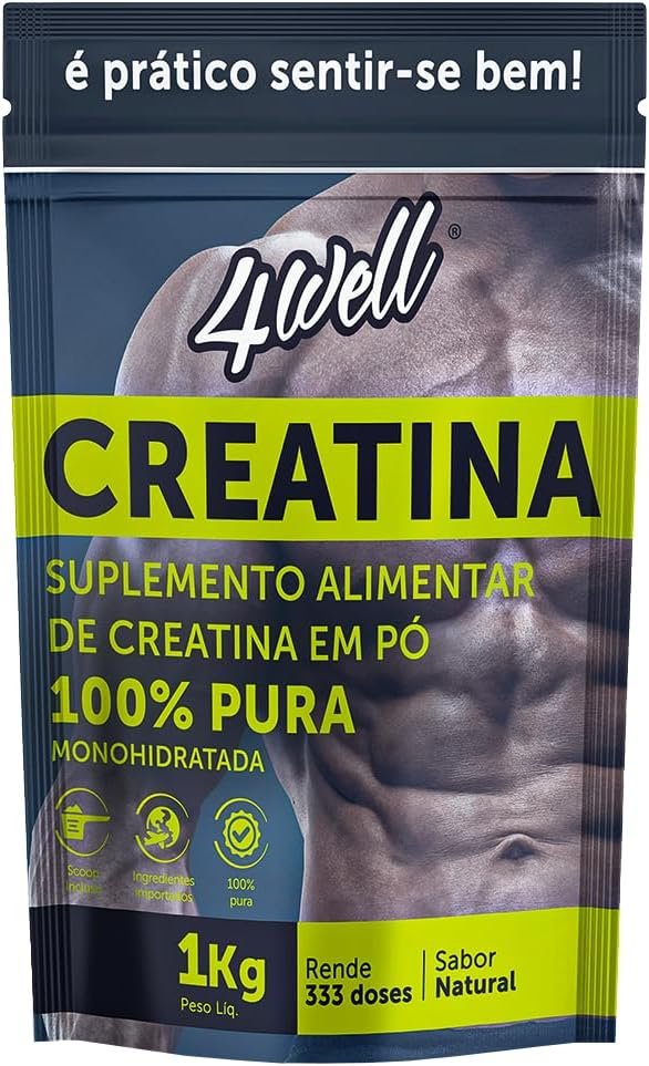 Creatina Monohidratada 4well 1Kg Sabor Natural Creatina Monohidratada 4well 1Kg Sabor Natural - Imagem 1