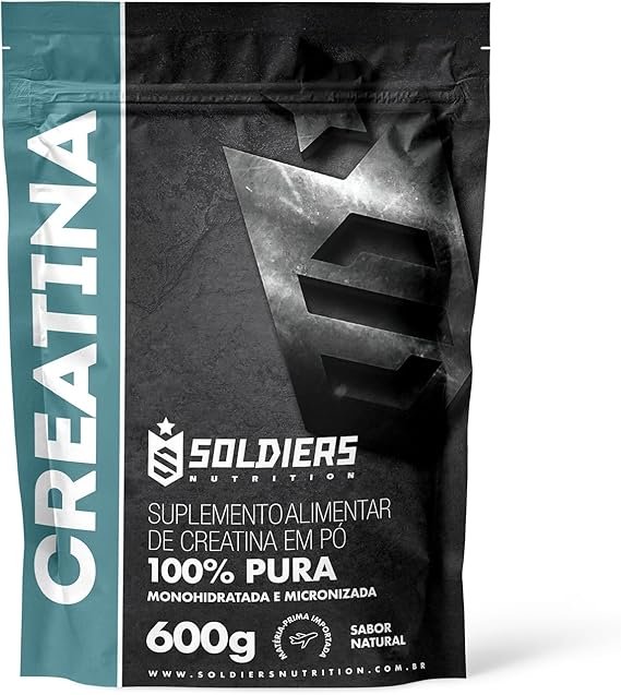 Creatina Monohidratada 600g - 100% Pura Importada - Soldiers Nutrition Creatina Monohidratada 600g - 100% Pura Importada - Soldiers Nutrition - Imagem 1