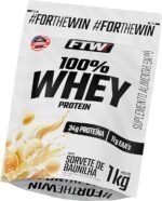 FTW 100% Whey Protein com Proteína Concentrada WPC, para Atletas com Alto Valor Biológico, Suplemento Pós-Treino Sem Glúten - Refil 1kg (Baunilha)