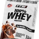 FTW 100% Whey Protein com Proteína Concentrada WPC, para Atletas com Alto Valor Biológico, Suplemento Pós-Treino Sem Glúten - Refil 1kg (Chocolate Double)