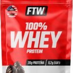 FTW 100% Whey Protein com Proteína Concentrada WPC, Suplemento Alimentar Pós-Treino em Pó com Fonte de Proteína do Soro do Leite, Alto Valor Biológico, Sem Glúten – Refil 900g (Sabor Chocolate)