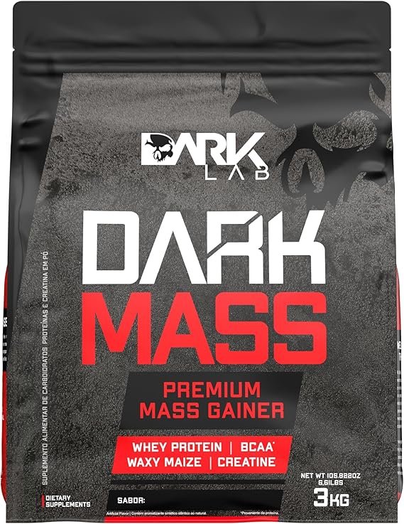 Hipercalórico Dark Mass Dark Lab, 3kg, Baunilha, Ganho de Massa Hipercalórico Dark Mass Dark Lab, 3kg, Baunilha, Ganho de Massa - Imagem 1