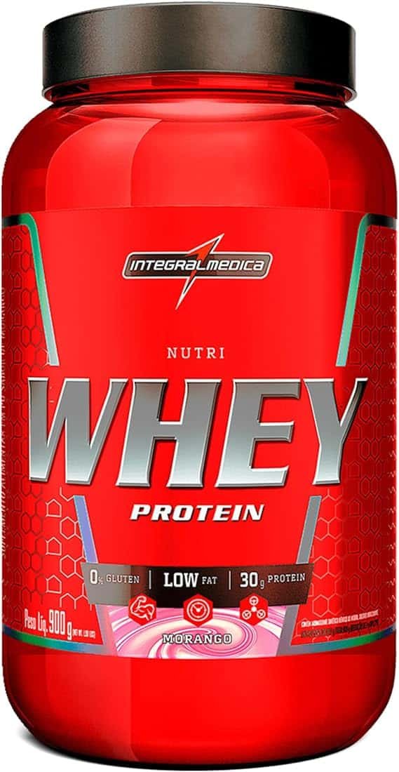 Integralmédica Nutri Whey Protein Morango – Pote de 900 g - Super Mass Gainer Integralmédica Nutri Whey Protein Morango – Pote de 900 g - Super Mass Gainer - Imagem 1