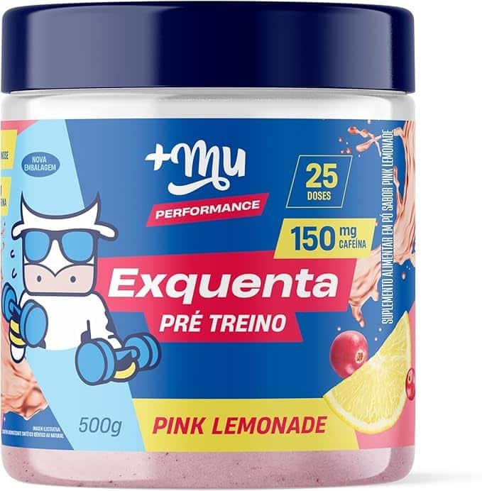 +Mu Pré Treino Exquenta Sabor Pink Lemonade - 500g +Mu Pré Treino Exquenta Sabor Pink Lemonade - 500g - Imagem 1