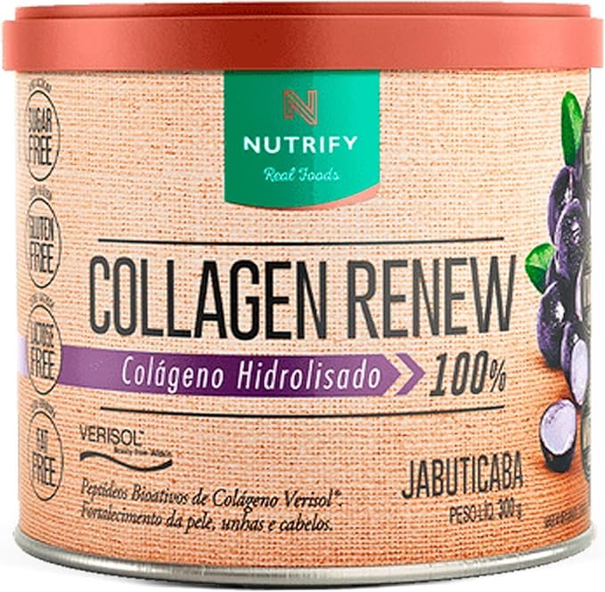 Nutrify Collagen Renew - Colágeno Hidrolisado em Pó - Sabor Jabuticaba - 300g - Sem Glúten, Sem Açúcar e Sem Lactose Nutrify Collagen Renew - Colágeno Hidrolisado em Pó - Sabor Jabuticaba - 300g - Sem Glúten, Sem Açúcar e Sem Lactose - Imagem 1