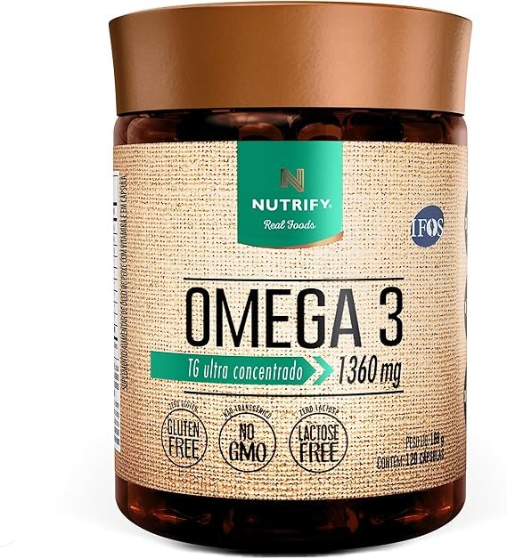 Nutrify - Ômega 3 TG Ultraconcentrado 1360mg - Suplemento Alimentar Enriquecido com Vitamina E - Suporte para Foco, Memória e Bem-Estar - 120 Cápsulas Nutrify - Ômega 3 TG Ultraconcentrado 1360mg - Suplemento Alimentar Enriquecido com Vitamina E - Suporte para Foco, Memória e Bem-Estar - 120 Cápsulas - Imagem 1