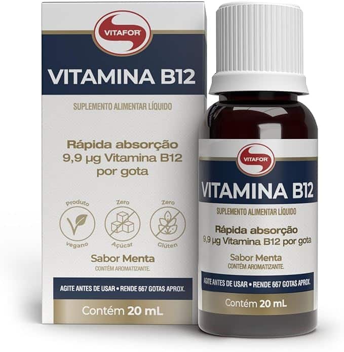 Vitafor - Vitamina B12-20ml - Menta Vitafor - Vitamina B12-20ml - Menta - Imagem 1
