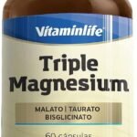 Vitaminlife Triple Magnesium 260Mg (Malato + Taurato + Bisglicinato) 60 Cáps