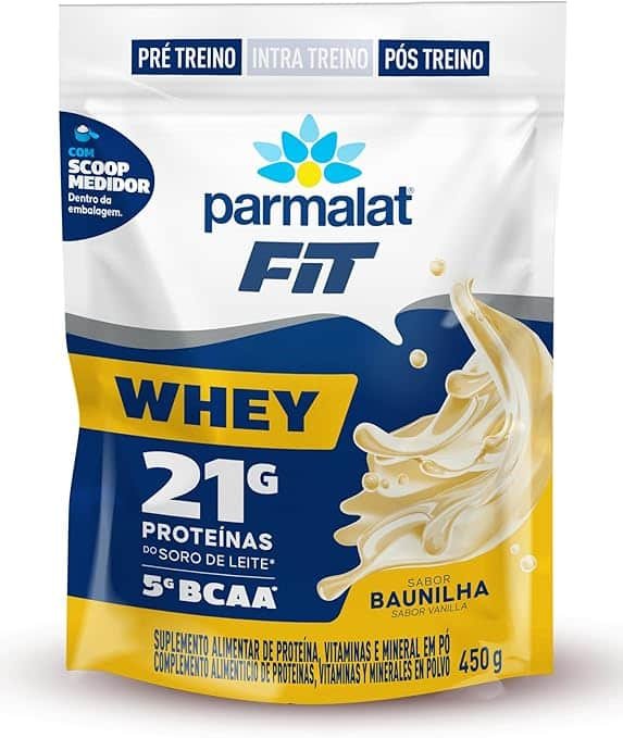 Whey Protein Concentrado Baunilha Parmalat Fit 450g Whey Protein Concentrado Baunilha Parmalat Fit 450g - Imagem 1