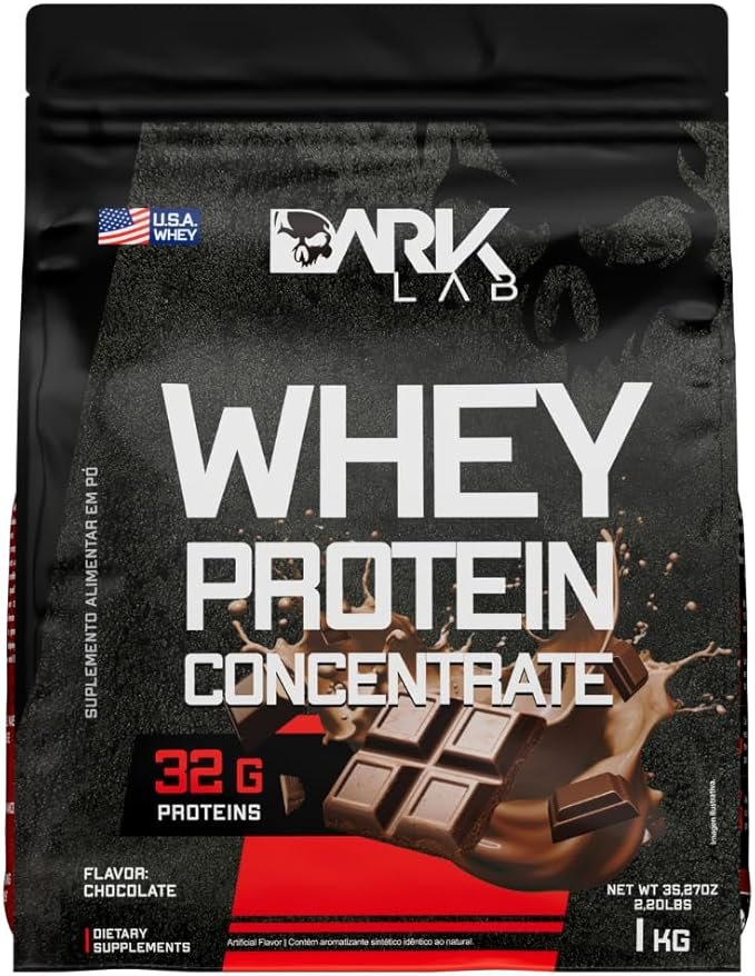 Whey Protein Concentrado Dark Lab, 1kg, Chocolate, Ganho de Massa Muscular Whey Protein Concentrado Dark Lab, 1kg, Chocolate, Ganho de Massa Muscular - Imagem 1